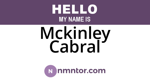 Mckinley Cabral