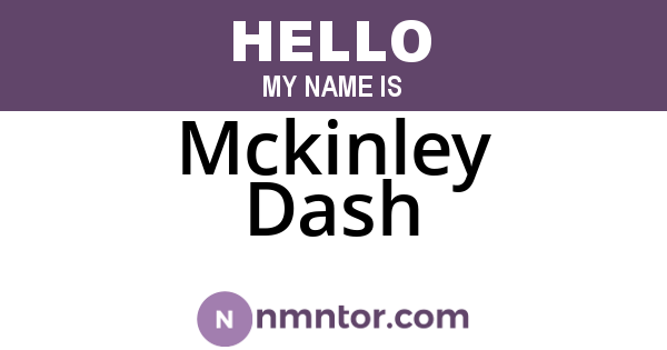 Mckinley Dash