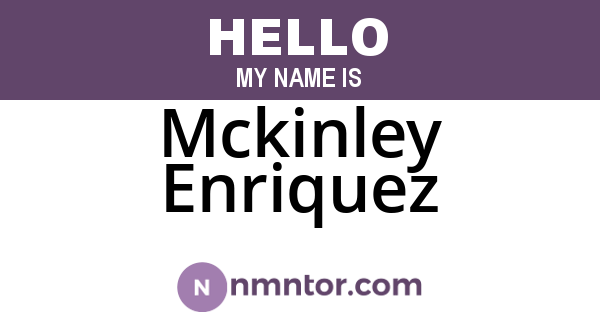 Mckinley Enriquez