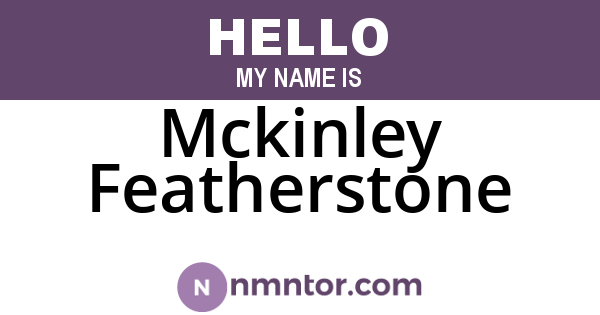 Mckinley Featherstone