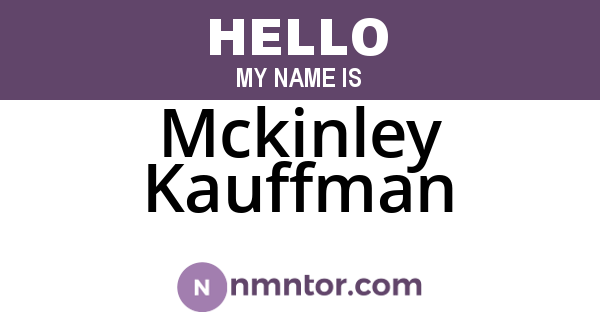 Mckinley Kauffman