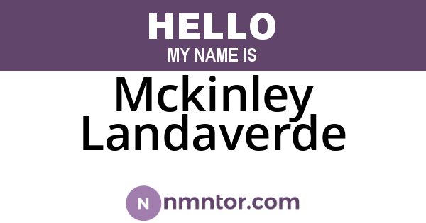 Mckinley Landaverde