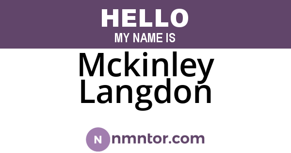 Mckinley Langdon