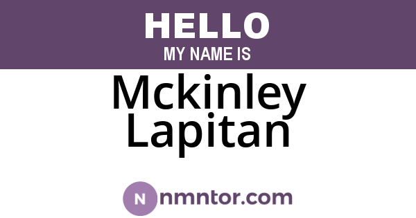 Mckinley Lapitan
