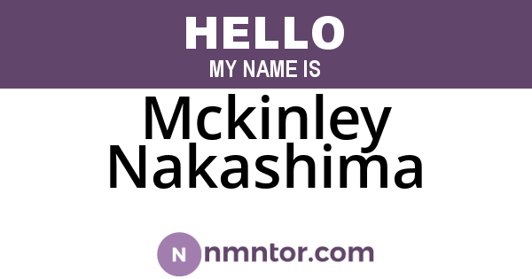 Mckinley Nakashima