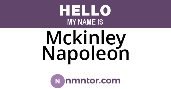 Mckinley Napoleon