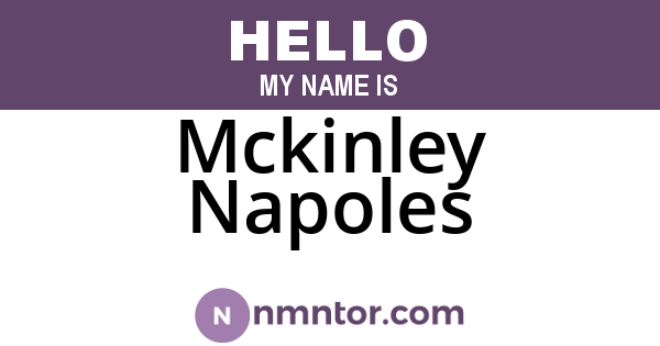 Mckinley Napoles