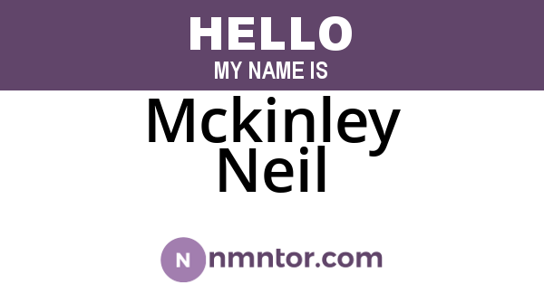 Mckinley Neil