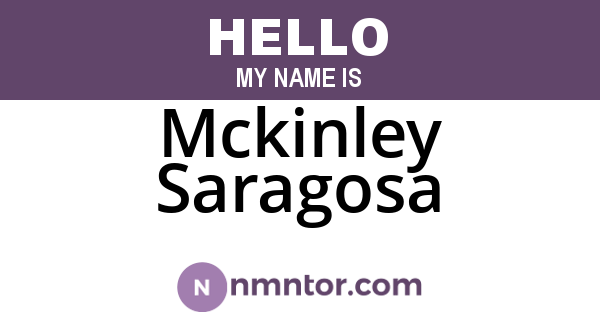 Mckinley Saragosa