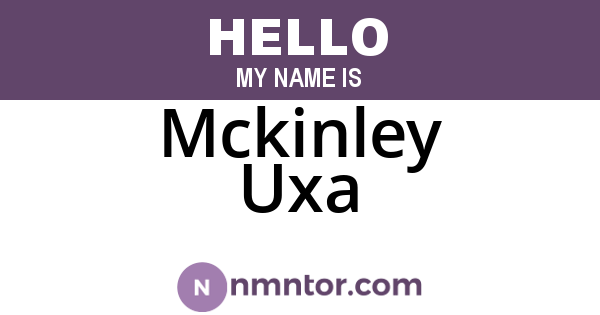 Mckinley Uxa