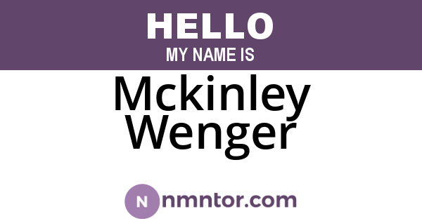 Mckinley Wenger