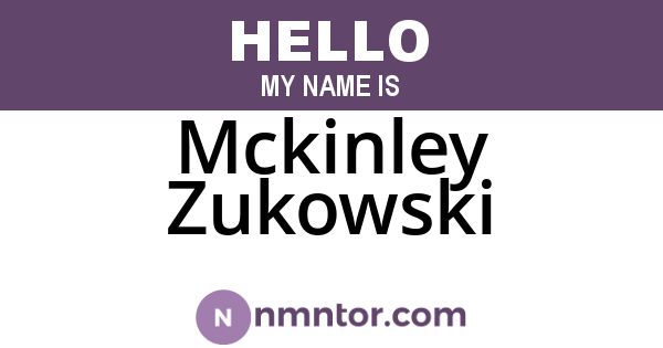 Mckinley Zukowski