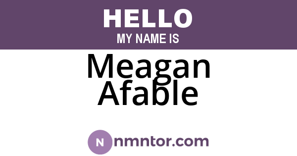 Meagan Afable