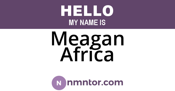 Meagan Africa
