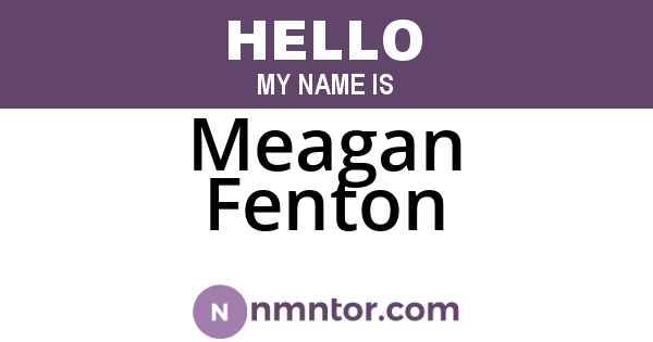 Meagan Fenton