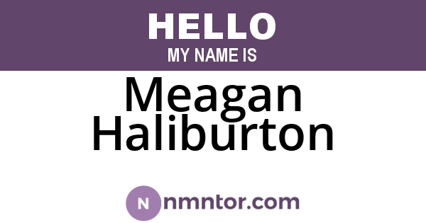 Meagan Haliburton