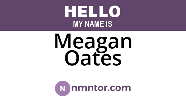 Meagan Oates