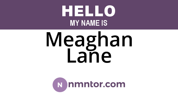 Meaghan Lane