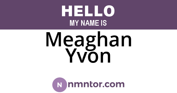 Meaghan Yvon