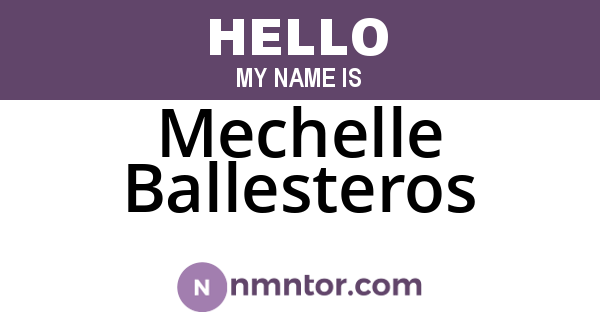 Mechelle Ballesteros