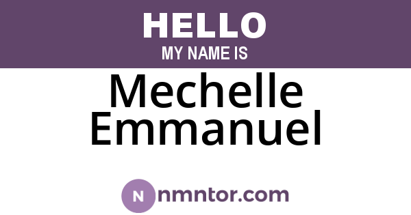 Mechelle Emmanuel