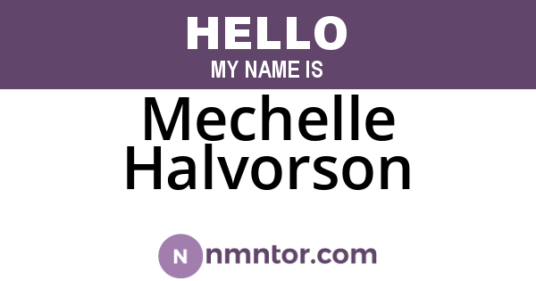 Mechelle Halvorson