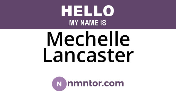 Mechelle Lancaster