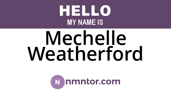 Mechelle Weatherford