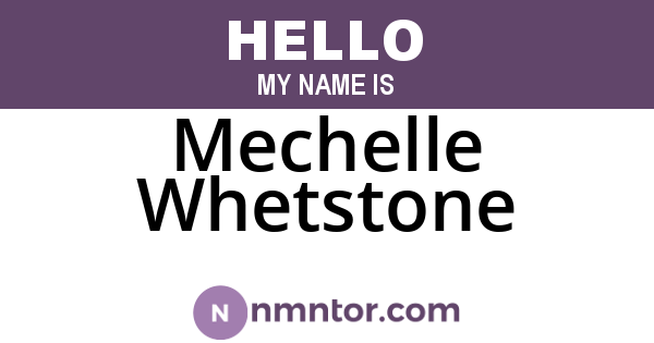 Mechelle Whetstone