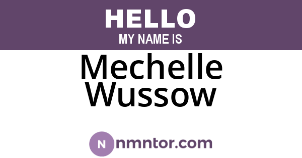 Mechelle Wussow