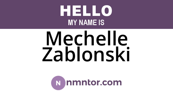 Mechelle Zablonski