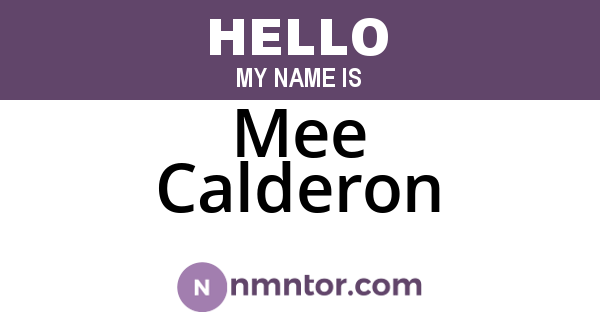 Mee Calderon