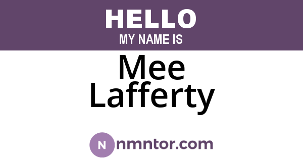 Mee Lafferty