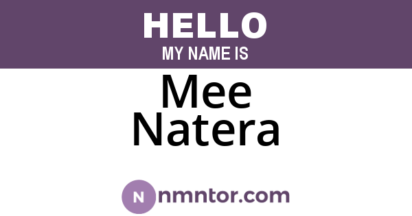 Mee Natera