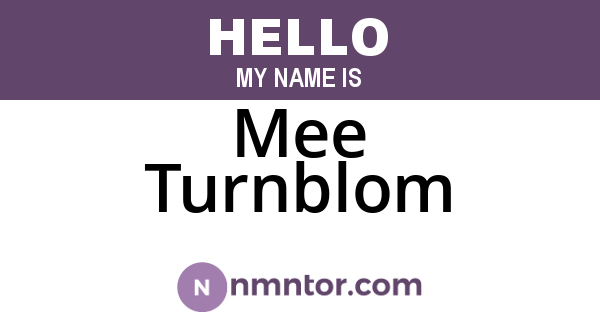 Mee Turnblom