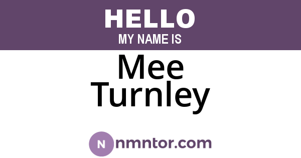 Mee Turnley
