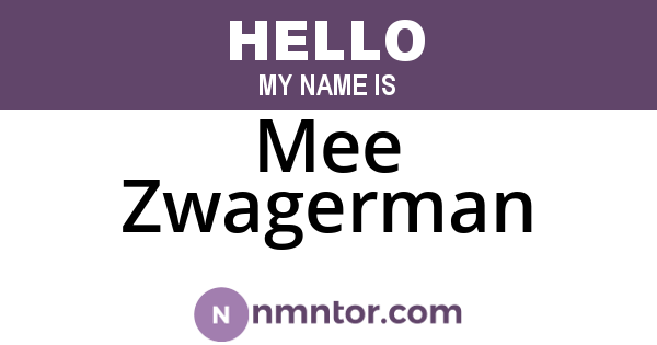 Mee Zwagerman