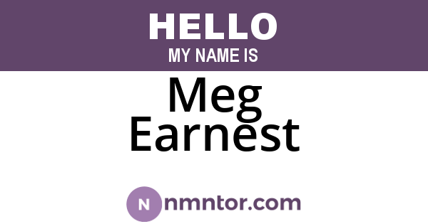 Meg Earnest