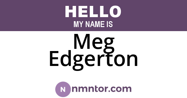 Meg Edgerton