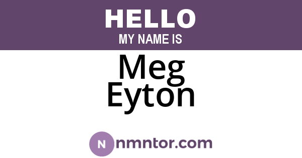Meg Eyton