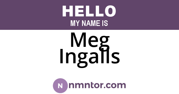 Meg Ingalls