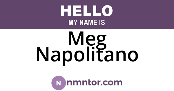 Meg Napolitano