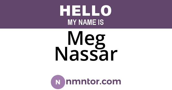 Meg Nassar