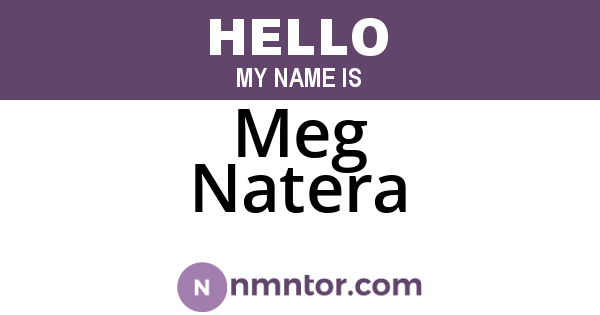 Meg Natera