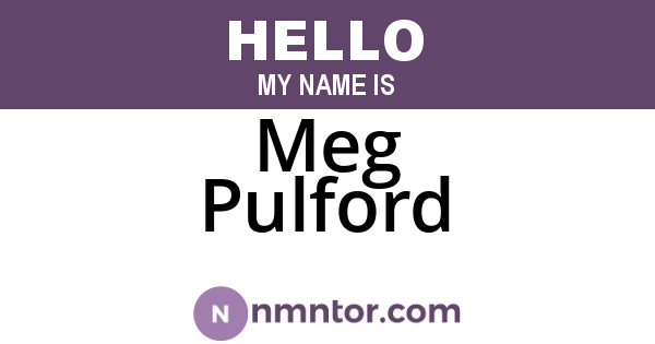 Meg Pulford