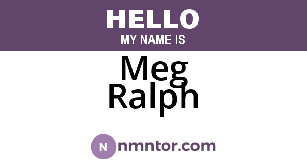 Meg Ralph