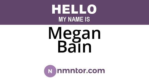Megan Bain