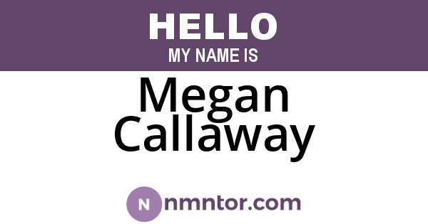 Megan Callaway