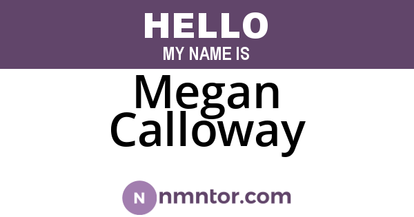 Megan Calloway