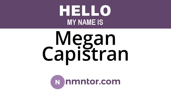 Megan Capistran